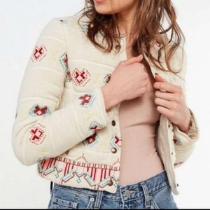 Urban Outfitters Embroidered  Bolero Quilted Jacket